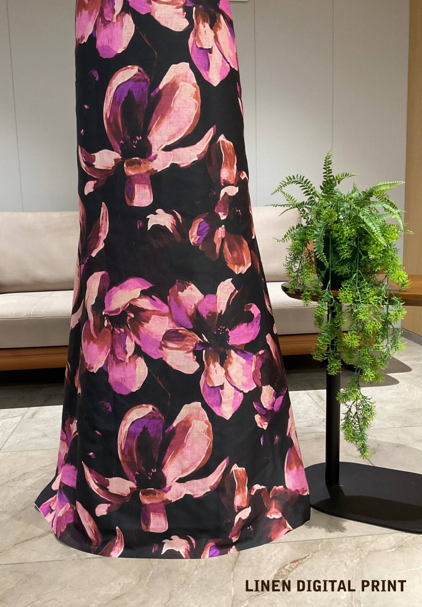 linen digital print with foil-1