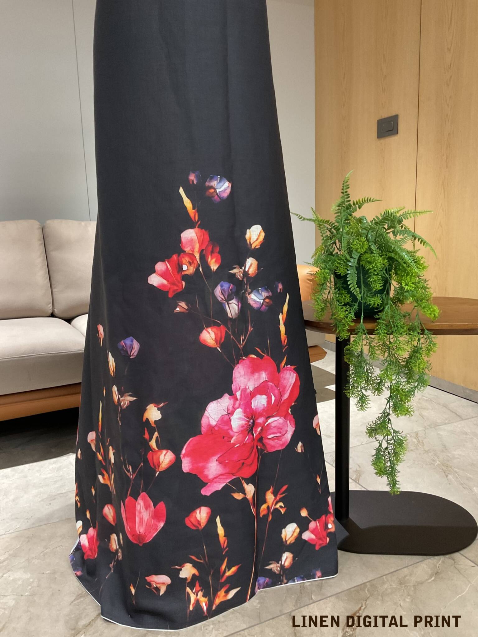 linen digital print with foil-3